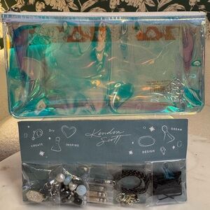 Kendra Scott Iridescent Jewelry Kit with Mixed Metal Accents, Pouch NWT